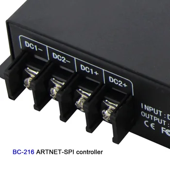 En-gros DC5V-24V 16CH Condus Artnet Controlerul BC-216 Artnet la SPI /DMX pixel controler de lumină+Două port(2*512 Canale)de ieșire