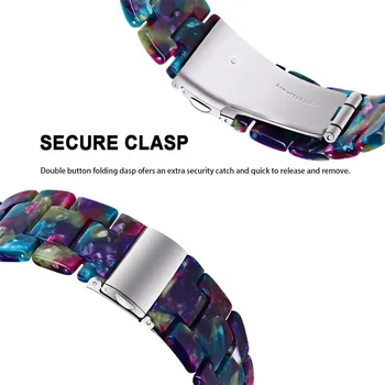 20mm 22mm Rășină Curea pentru Samsung Galaxy Watch 3 Band 42mm 46mm Active 2 Catarama din Otel Inoxidabil Bratara pentru Huawei gt Watchband