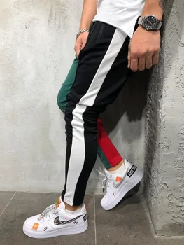 Barbati casual pantaloni sport mozaic de culoare hip-hop de fitness pantaloni 2019 stil nou
