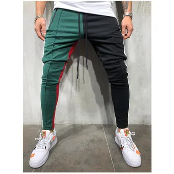Barbati casual pantaloni sport mozaic de culoare hip-hop de fitness pantaloni 2019 stil nou