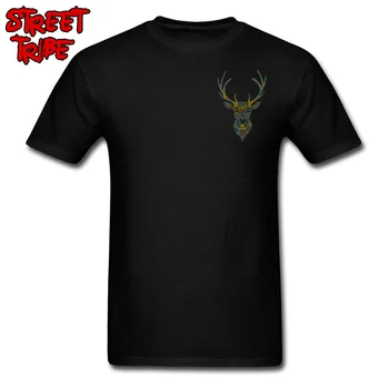 Cerb Evaziv Topuri Teuri Student T-shirt pentru Bărbați Stil Simplu, Tricouri Funky 3D Maneca Scurta din Bumbac Haine Vintage Negru T Shirt