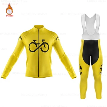 Strava Nou Cald 2021 Termică Iarna Fleece Haine de Ciclism pentru Bărbați Jersey Suit în aer liber, Bicicleta MTB Imbracaminte Salopete Pantaloni Set