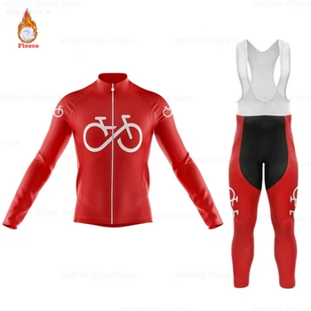 Strava Nou Cald 2021 Termică Iarna Fleece Haine de Ciclism pentru Bărbați Jersey Suit în aer liber, Bicicleta MTB Imbracaminte Salopete Pantaloni Set