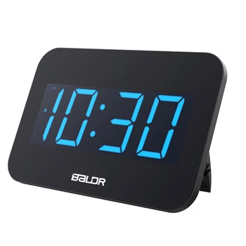 12/24 Ore Ceas de Perete,Mare Albastru Ecran Numărul Snooze Ceas cu Alarmă Cu UE/SUA Plug Ușor de Citit Ceas de Masa Digital