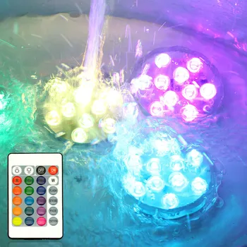 Rezistent la apa 10leds de Culoare RGB Lumina Subacvatice Submersibile Decor pentru Iaz, Piscina ,Vaza de Bază,Florale,Acvariu