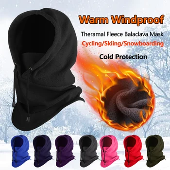 Iarna Unisex Vânt Cald Riding Hood Pălărie De Lână Termica Tactice Cagulă Schi Masca Gât Mai Cald Sport În Aer Liber Masca Palarie