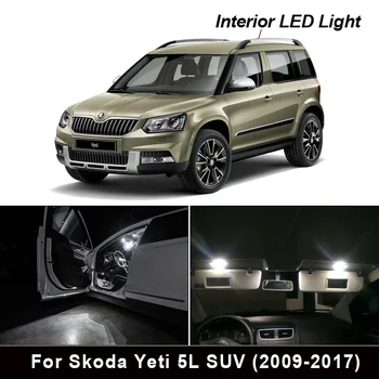 20buc înmatriculare lampă Bec LED Interior Hartă Dom Portbagaj Kit de Lumina Pentru Skoda Yeti 5L SUV (2009-2017)