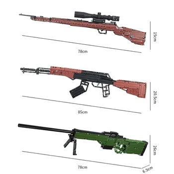 Technic Serie De Arme Împușcat Arma Poate Trage Gloanțe Set De Blocuri De Construcție De Cărămidă Set De Arme Jucarii Pentru Baieti Cadouri