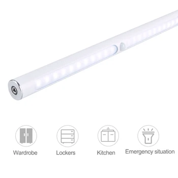 Senzor de mișcare dulap Dulap de Lumini USB Reîncărcabilă Sub Cabinet de Lumină pe Stick fără Fir LED Lumina de Noapte cu Bandă Magnetică