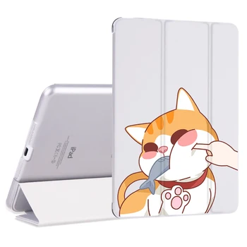 Ipad2 3 4 Alb din Piele PU Greu Înapoi Caz Drăguț Câine și Pisică Capac de Protecție Pentru 2020 iPad Pro 11 12.9 10.5 7.9 inch Mini 1 2 3 5
