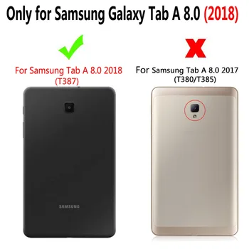 PU Piele caz Pentru Samsung Galaxy Tab a 8.0 2018 SM-T387 Fata Cat Relief Pictura Acoperă pentru Samsung Tab a 8.0 caz+Film+Pen