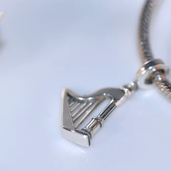Xiaojing Argint 925 Moda Harpa Muzica Pandantiv Margele Farmece pentru Femei Fit Original Pandora Bratari Bijuterii Cadou 2020