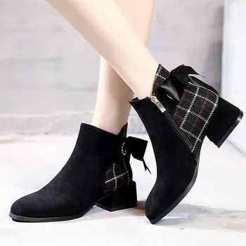 Cizme Femei 2020 Iarna Noi Glezna Cizme de Zăpadă Negru Plus Dimensiune Doamnelor Pantofi Platforma tocuri inalte Pantofi de Moda Femeie Botines Mujer