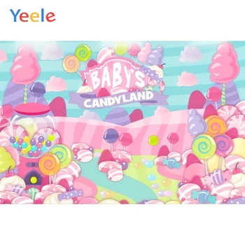 Yeele Lollipop Bomboane Colorate de Vis Candyland Copilul Fotografie Fundaluri Personalizate Fundaluri Fotografice pentru Fotografia de Studio