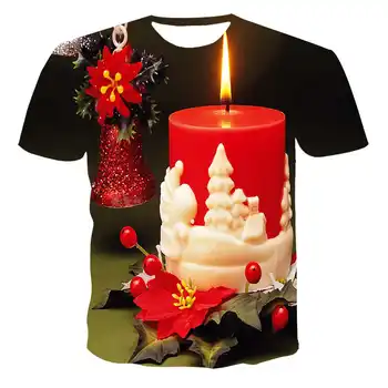 2021 3D Noi Oamenii de Imprimare de Crăciun cu Maneci Scurte T-Shirt Pentru Femei Mos Craciun 3D Cămașă Și Top110/6XL