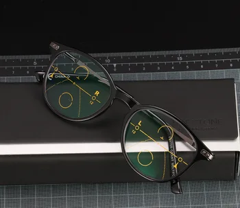 Retro Ochelari de soare Cadru de Departe și de Aproape Dublă utilizare Anti-blue Light Auto Inteligent Zoom Multi-focus Progresivă Ochelari de Citit