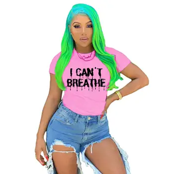 Vara nu pot respira Scrisoare de Imprimare Tricou Femei Casual Tee Bluze T-shirt