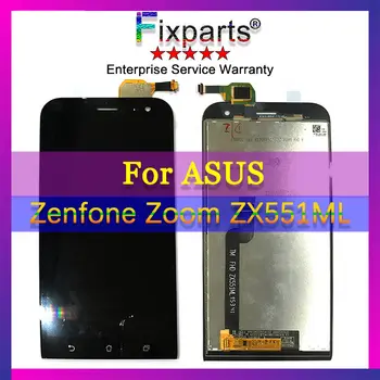 Pentru Asus Zenfone Zoom ZX551ML LCD Display Matrix + Touch Screen Digitizer Plin de Asamblare Pentru ZX 551 ML, Alb/Negru