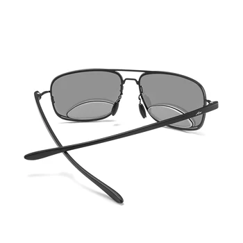 GLAUSA Casual uzura mare cadru de titan bifocale ochelari de citit în aer liber, pescuit, multi-funcția de soare ochelari de lectură om dioptrie