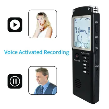Digital Recorder de Voce Activat Audio înregistrare Sunet Redare De 3.5 mm USB Mufă pentru Căști De 12 de Ore de Înregistrare de Memorie de 16GB