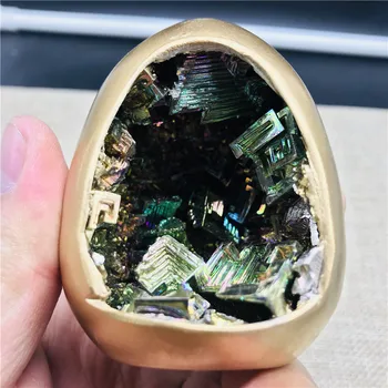 70 mm naturale monedă minerale simbol în formă de ou decor