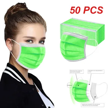 De vânzare la cald Masca de Fata 50 BUC Adulți Non-Țeseau Pânză de Unică folosință Fata 3 Layer Mask Masca Pentru Fata de Moda masque adulte jetable