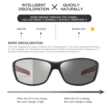 Oamenii Fotocromatică ochelari de Soare 2020 Schimbare de Culoare Polarizate de Conducere Ochelari de Soare de sex Masculin Cameleon Negru Sport Ochelari Oculos UV400