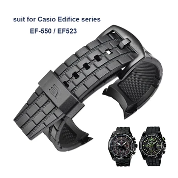 Uita-te la Trupa Costum pentru Casio Edificiu Serie Curea de Ceas EF-550 / EF523 Rășină de Cauciuc Curea de Ceas