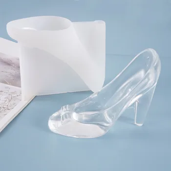 DIY cristal gel de mucegai pantofi cu toc Printesa pantofi de cristal de silicon mucegai