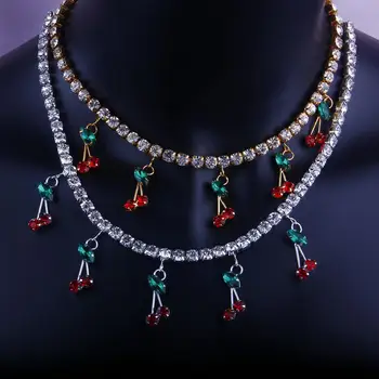 Stonefans Bijuterii de Lux Cires Tenis Cravată Colier cu Lanț pentru Femei Farmec Drăguț Pandantiv Colier de Cristal Colier Bijuterii
