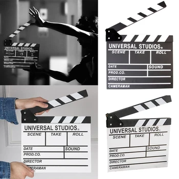 30x27cm Film Clapperboard Lemn Director de Scenă Video Clapperboard TV Film Clapper Board Film Ardezie Taie Propunerii de dimensiuni Mari
