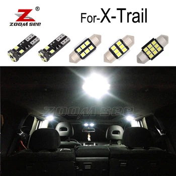 Alb Liber de Eroare LED-uri de Interior Dome Harta Acoperiș kit de lumina Pentru Nissan X Trail T30 T31 T32 Pentru X-Trail becuri cu LED-uri 2001-2019
