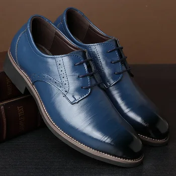 De Vânzare La Cald Barbati Pantofi Oxford 2020 Afaceri Formale Bărbați Pantofi Rochie Dantela-Up Piele De Brevet De Dimensiuni Mari Casual Pentru Bărbați Încălțăminte