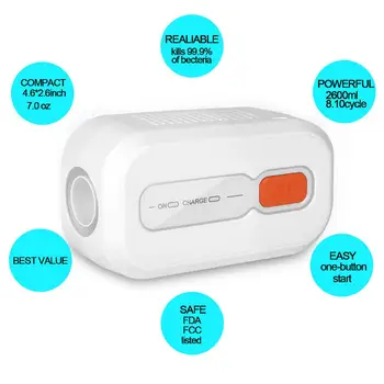 MOYEAH Masca CPAP Cleaner Dezinfectant Pentru CPAP,APAP,BIPAP Masini Cu Reîncărca Bateria de 2000mAh Apnee de Somn Versiune Simplificată