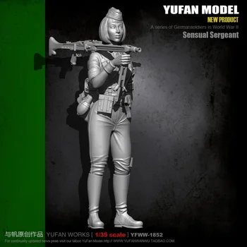 Yufan Model 1/35 Rășină Soldat Figura Original German de Frumusete Mitraliori Model Kit YFWW35-1852