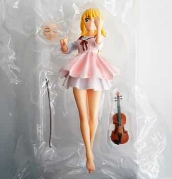 În aprilie Figura Anime Miyazono Kaori Vioara Uniformă PVC Acțiune Figura Frumoasa Fata Anime Japonia Figurina de Colectie