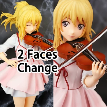 În aprilie Figura Anime Miyazono Kaori Vioara Uniformă PVC Acțiune Figura Frumoasa Fata Anime Japonia Figurina de Colectie
