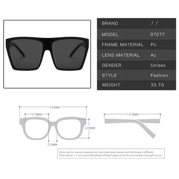 DYTYMJ Supradimensionat ochelari de Soare Patrati Femei Clasic Gradient de Ochelari de Soare Femei Designer de Lux Ochelari de Soare Gafas De Sol Mujer 2020