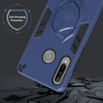 Pentru Huawei P30 P40 Lite Grele Protectie Silicon rezistent la Șocuri Deget inelul Cover Pentru Huawei P Inteligente Z 2020 Anti-knock Caz