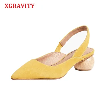 XGRAVITY Europeană 2021 se Potrivesc cu Noua Moda a Subliniat Toe Dress Pantofi Doamnelor Vara Femei Sandale cu Toc Înalt Anormale Tocuri A089