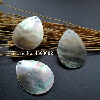 50pcs/lot 30x40mm Negru Natural de Pere Mama de Perla shell pentru Bijuterii DIY Naturale Picătură MOP Pearl shell Margele