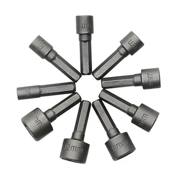 HS Instrumente 9Pcs 5-13mm Magnetic Nut Driver Set Soclu Adaptor 1/4