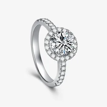 YVV28 925 de argint pur propunere inel femei Zircon inel de nunta pentru bărbați și femei