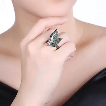 GOMAYA Fluture Design Clar Inele de Zirconiu Pentru Femei la Modă, Romantic Deget Inelul de Partid Ziua de nastere Cadou Nou Sosire Moda Bijuterii