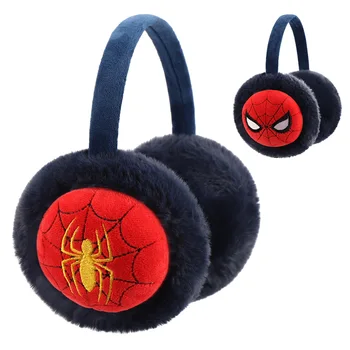 Desene animate pentru copii apărători pentru urechi de Iarna Cald Cald Urechii Băieți Căști Student Captain America Spiderman Căști Baiat Cald Accesorii