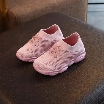 Copil Nou Adidasi 2020 Moda Copii Plat Pantofi Pentru Sugari Copil Copii Fete Băieți Solid Stretch Mesh Sport Run Adidasi Pantofi