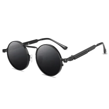 Runda Steampunk ochelari de Soare Brand Design Bărbați Femei Metal Punk ochelari de Soare Vintage ochelari de soare UV400 Shades Ochelari de Gafas de Sol