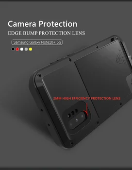 Dragostea Mei Metal sticla Capac de Protecție Pentru Samsung Galaxy Nota 10 Plus Lite Caz Armura Grele rezistent la Șocuri rezistent la apa