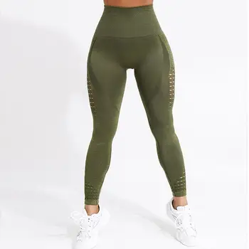 2020 Nouă Femei Pantaloni De Yoga Talie Mare Fără Sudură Gol Afară Respirabil Slim Fit Pantaloni Colanti Sport Femei Pantaloni Fitness Pentru Femei