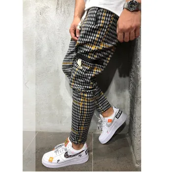 2020 Nou Casual Carouri Glezna-Lungime Pantaloni Barbati Pantaloni Hip Hop Jogger Pantaloni Barbati pantaloni de Trening Japoneză Streetwear Bărbați pantaloni Tricot